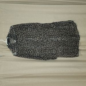 Leopard sheer tunic